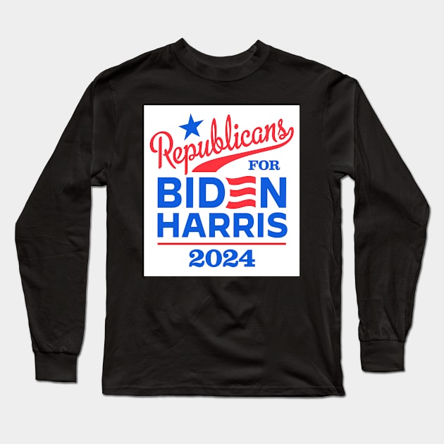 Republicans For Biden 2024 Long Sleeve T-Shirt by MotiviTees